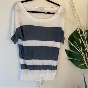 MINKPINK Draw String Striped Top